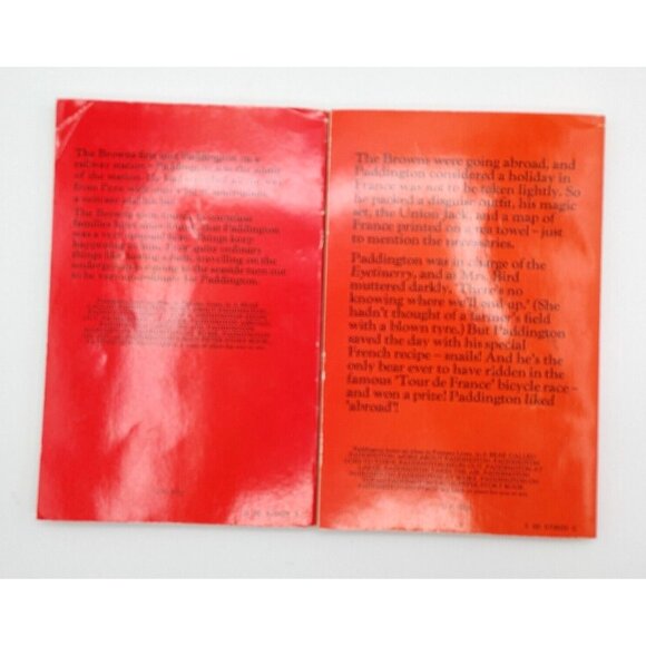 Lot of 2 Paddington Bear Books A Bear Called Paddington & Abroad Paperback 1981 - Picture 2 of 5